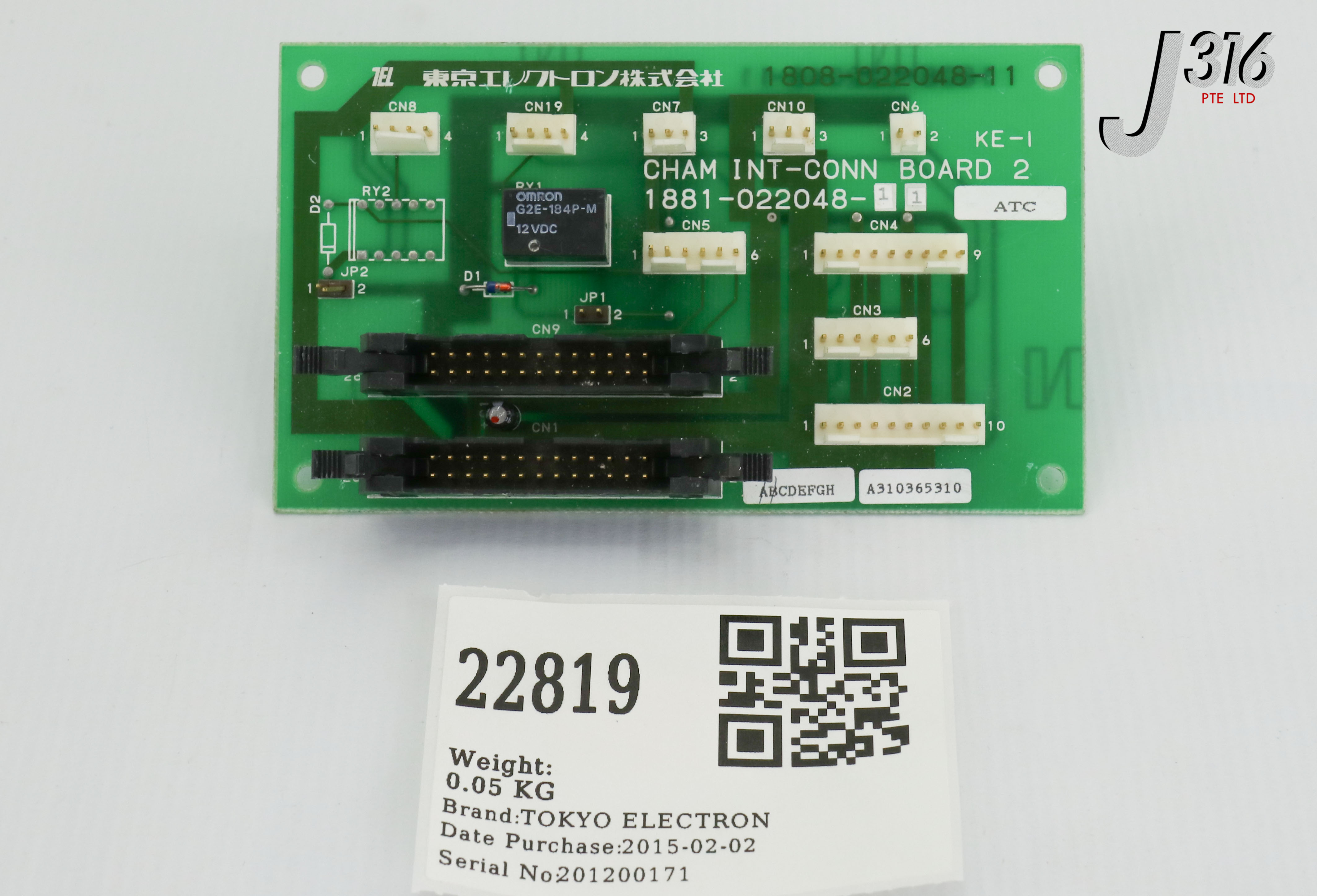 【③】 22819 TOKYO ELECTRON PCB, CHAM INT-CONN BOARD 2, 1808-022048-11